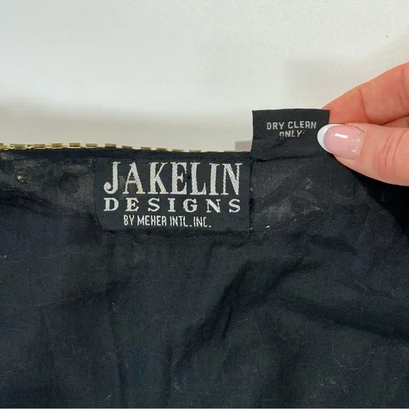 Jakelin Designs vintage silk sequin statement jacket XL - Picture 9 of 16